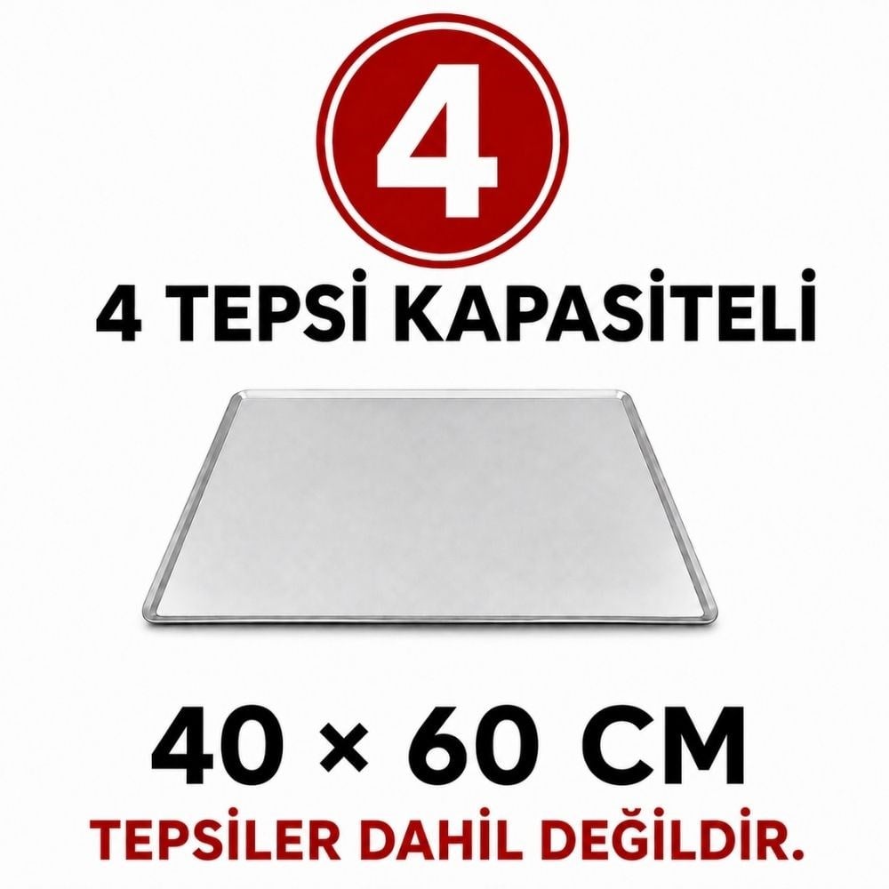 Işıkgaz SilverinoxPimak Elektrikli Patiseri Fırın 40X60 Cm - 4 Tepsi 380VPT-4B