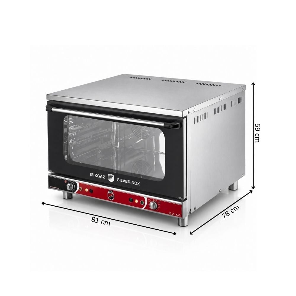 Işıkgaz SilverinoxPimak Elektrikli Patiseri Fırın 40X60 Cm - 4 Tepsi 380VPT-4B