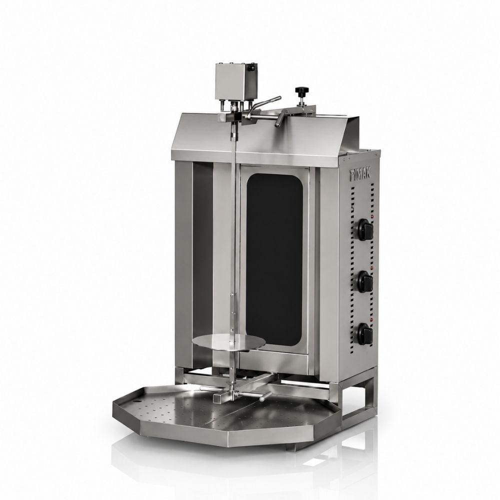 PimakPimak Elektrikli Üst Motorlu Camlı Döner Makinesi 3 RadyanlıM077-3C