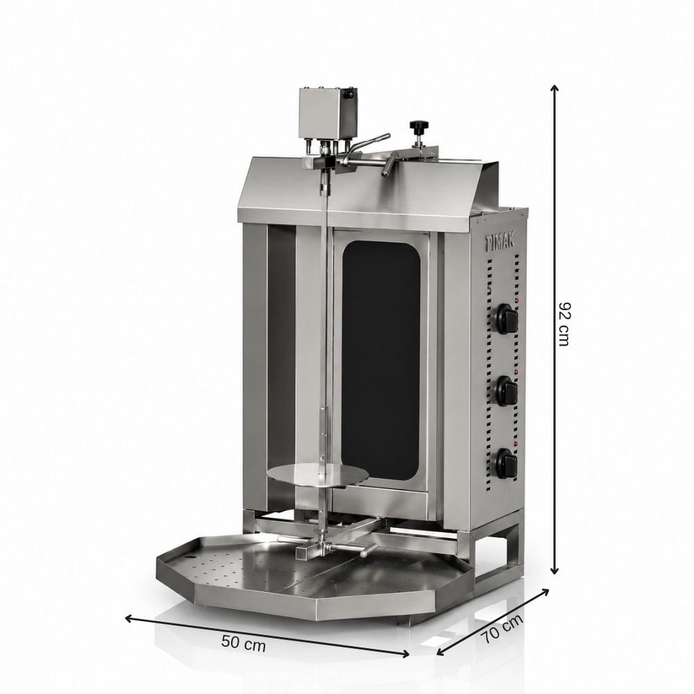 PimakPimak Elektrikli Üst Motorlu Camlı Döner Makinesi 3 RadyanlıM077-3C