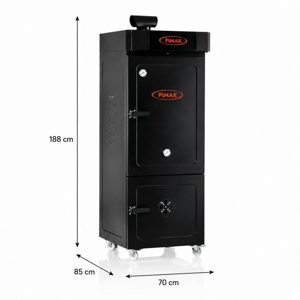 PimakPimak Et Tütsüleme Fırını Doğalgazlı 72 x 103 x 205 (cm) 194KgFRN-SMK