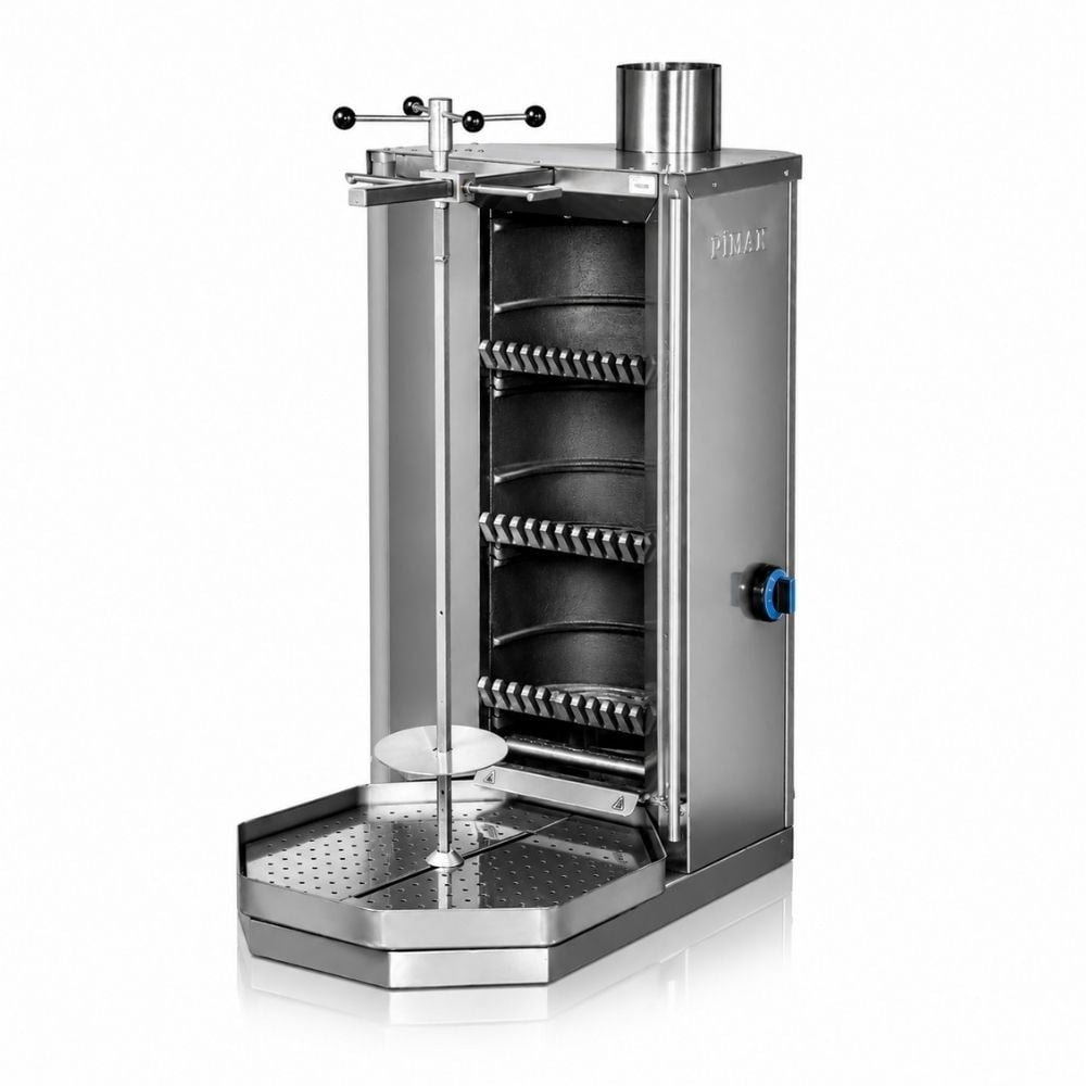 PimakPimak Kömürlü Döner Makinesi 3 Gözlü 50x76x95 cm  M077-K3