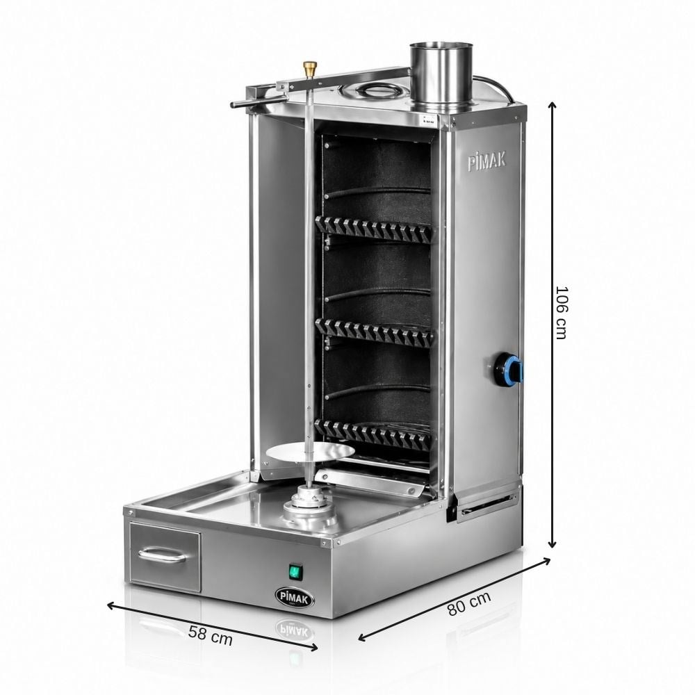 PimakPimak Kömürlü Döner Makinesi 3 Radyan MotorluM77-(3K)
