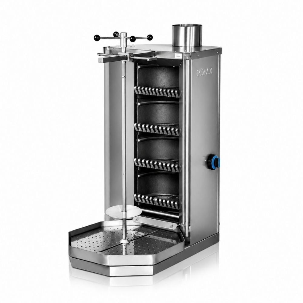 PimakPimak Kömürlü Döner Makinesi 4 Gözlü 50x76x116 cm  M077-K4