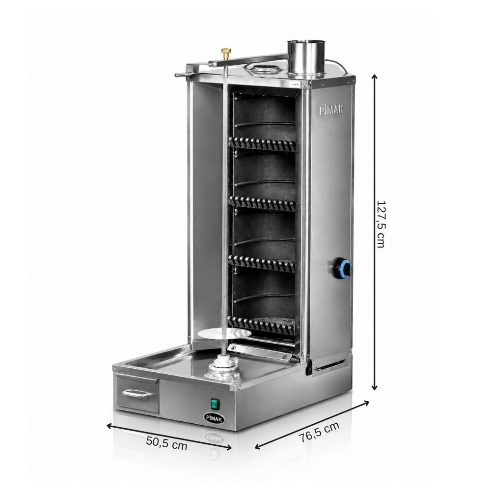 PimakPimak Kömürlü Döner Makinesi 4 Radyan MotorluM77-(4K)