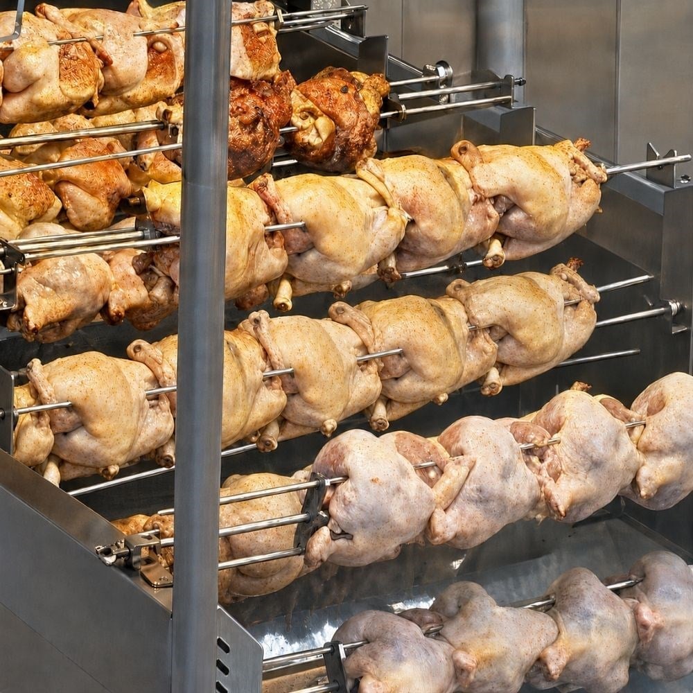 PimakPimak Kömürlü Yatay Tip Piliç Makinesi 6+6 Şiş 30 + 30 PiliçKM012-6
