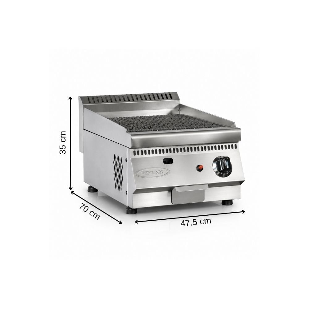 PimakPimak Lavtaşlı Izgara 700 Seri Tüplü 40 x 70 x 35 (cm)LTI/70S-M170-1-G