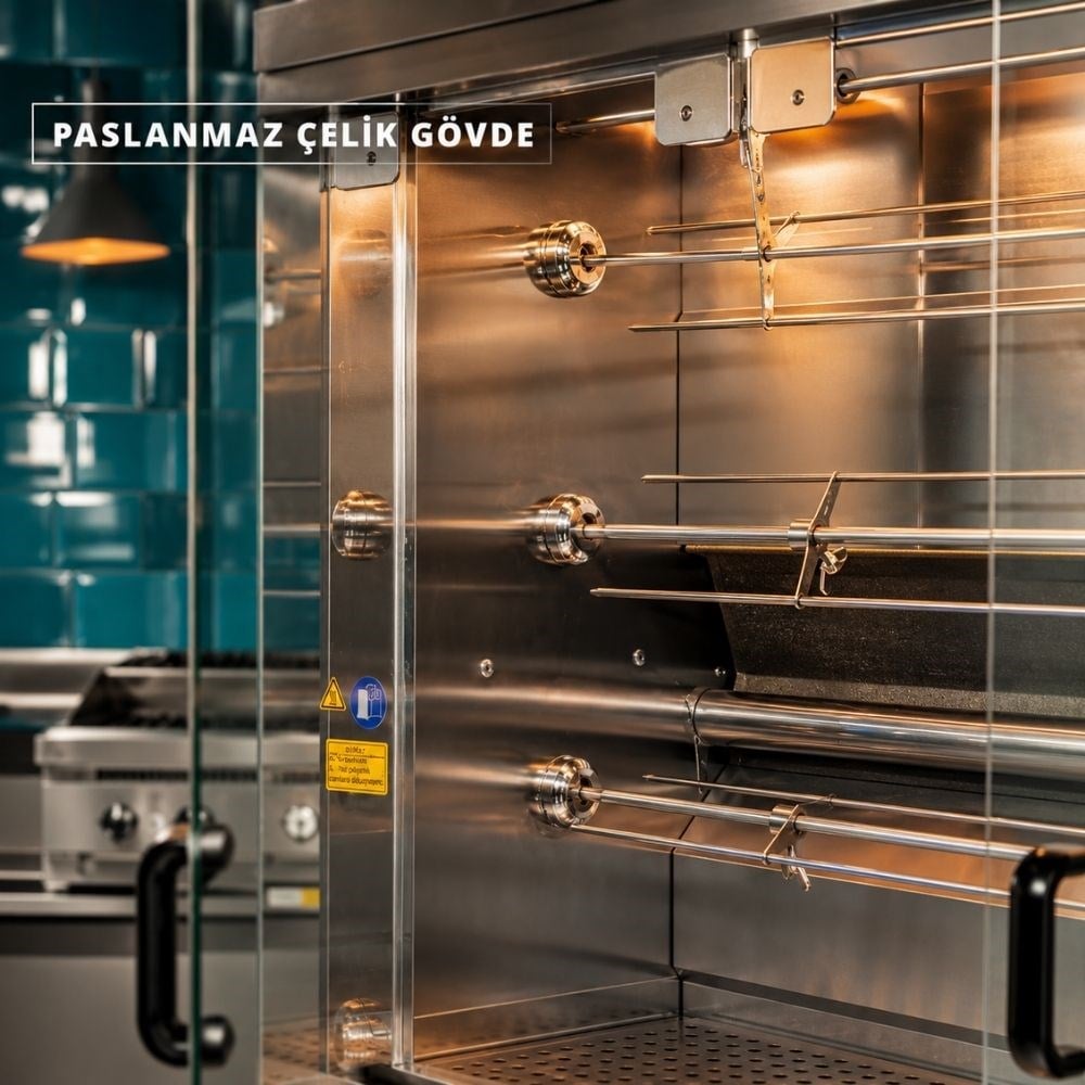 PimakPimak Radyanlı Piliç Çevirme Makinesi Doğalgazlı 36 PiliçM006R