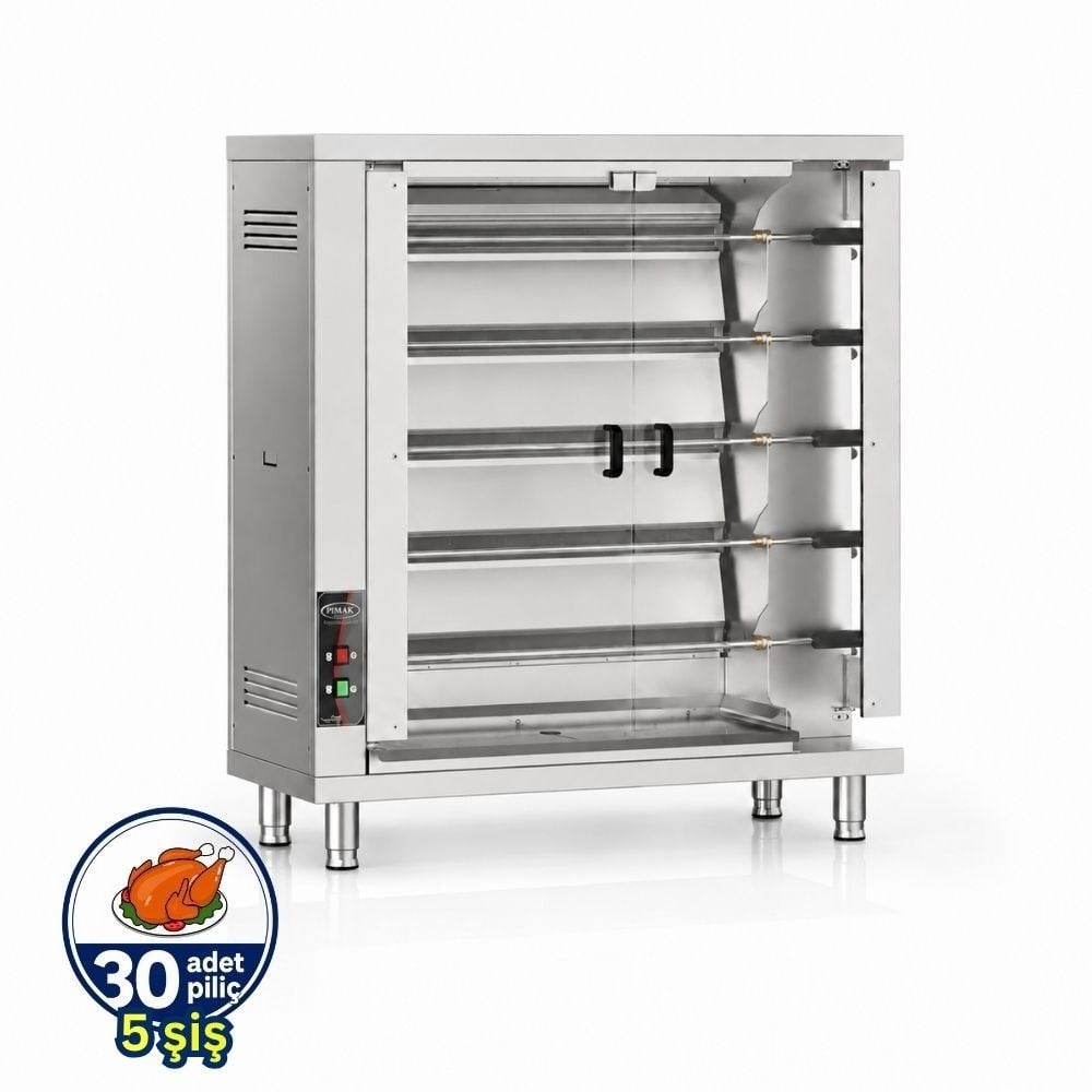 PimakPimak Radyanlı Piliç Çevirme Makinesi Doğalgazlı 30 PiliçM005R
