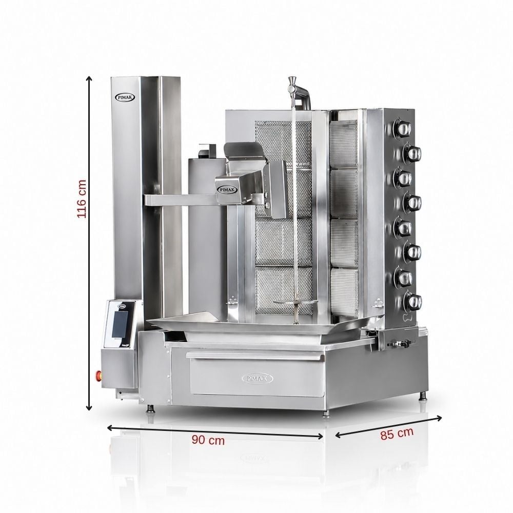 PimakPimak Robot Döner Makinaları 4+4 Radyanlı TüplüPDR120-G-G