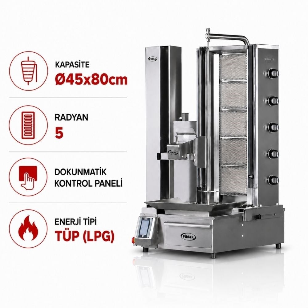 PimakPimak Robot Döner Makinaları 5 Radyanlı TüplüPDR100-G-G