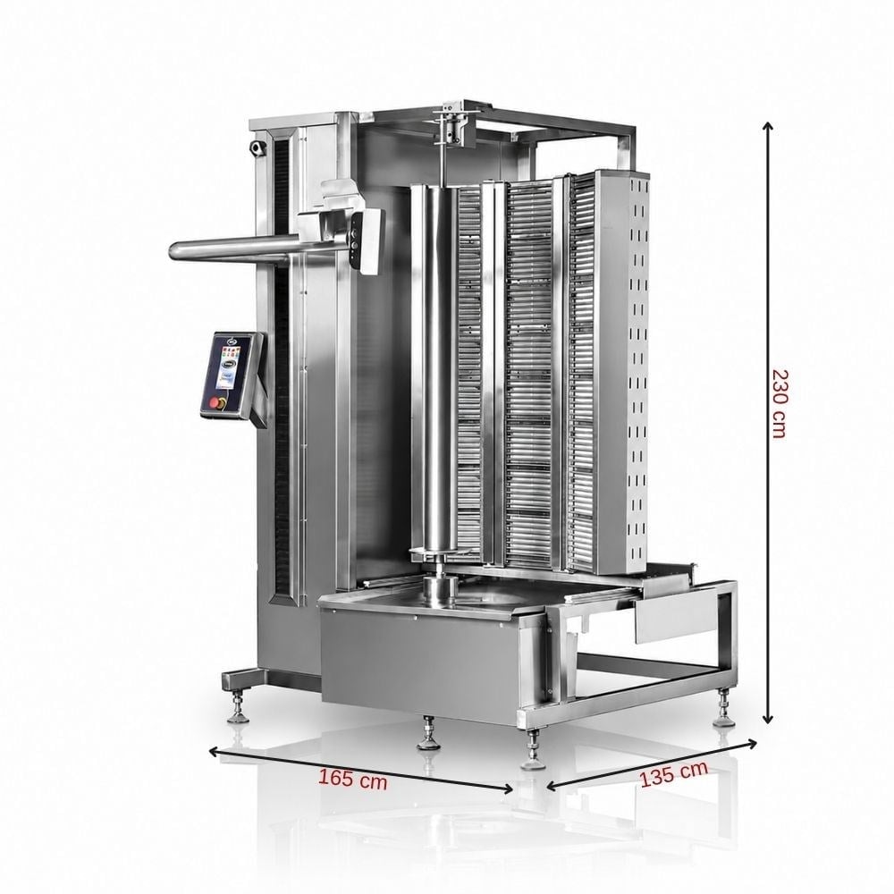 PimakPimak Robot Döner Makinaları 8+8+8 Radyanlı Tüplü 540 KgPDR650-G-G
