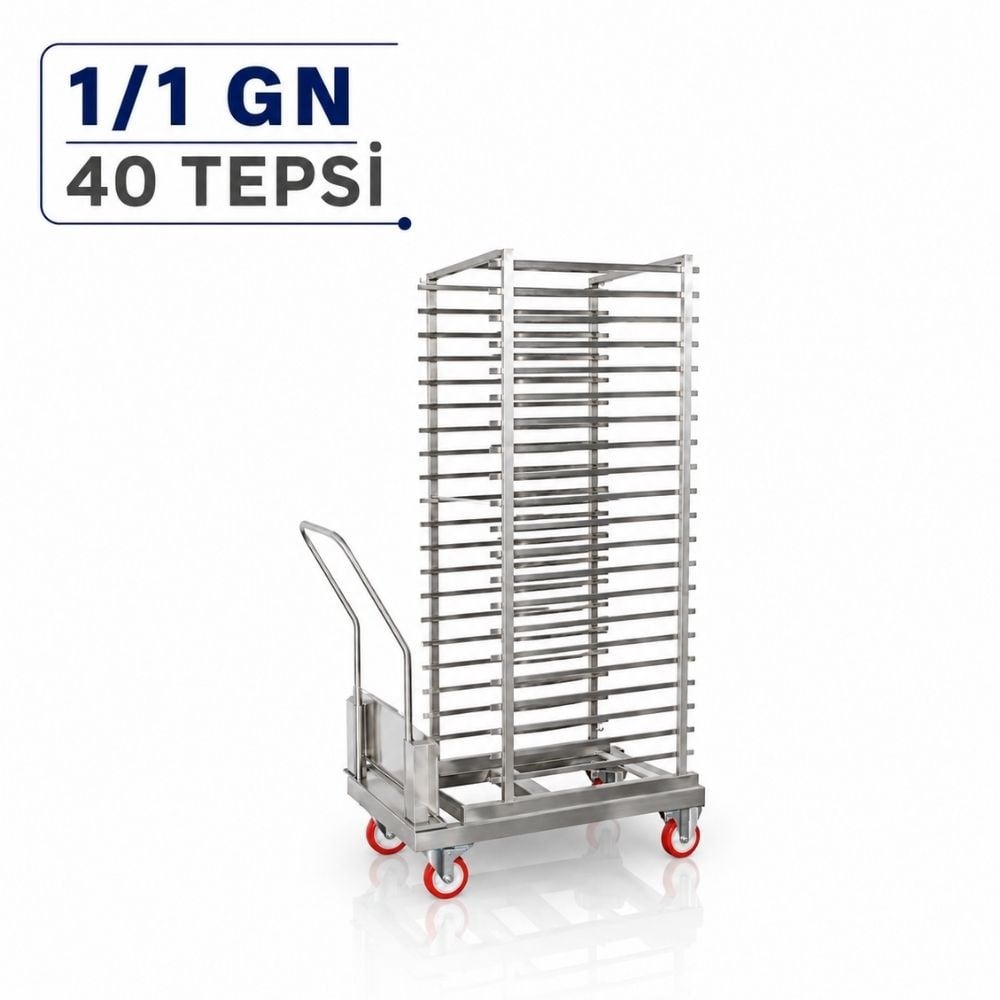 PimakPimak Tepsi Taşıma Raf + Araba 40 Tepsi 115 x 91 x 74,5 (cm)MB 132-40