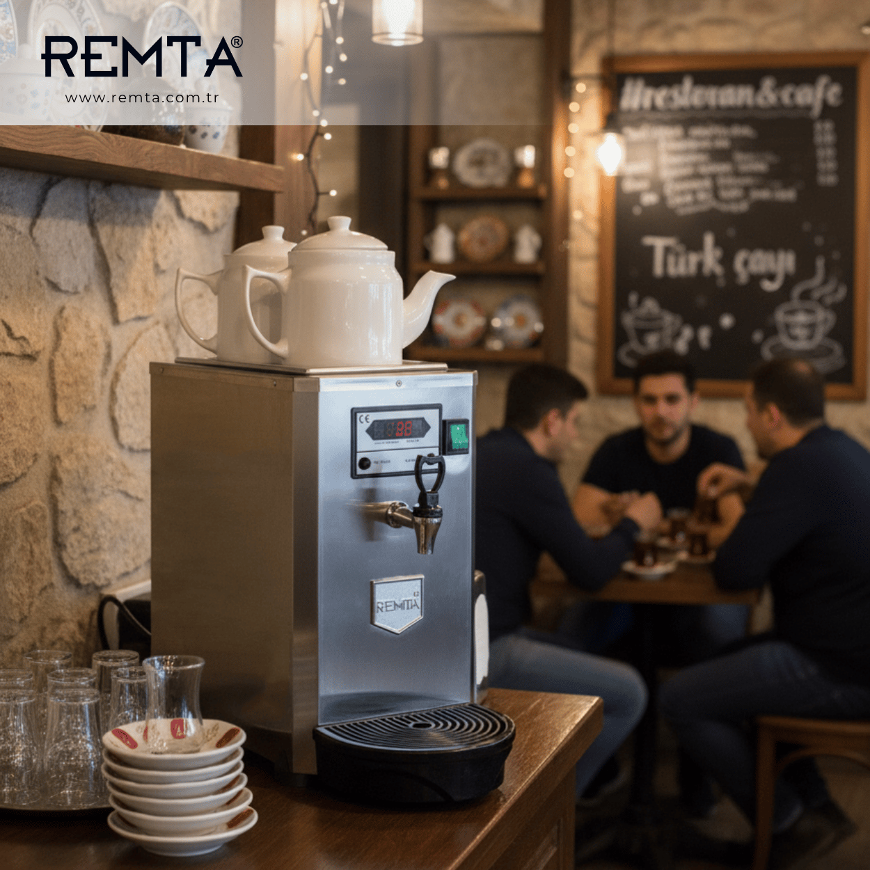 Remta 2 Demlikli Dijital Elektrikli Çay Makinası 5,5 Litre