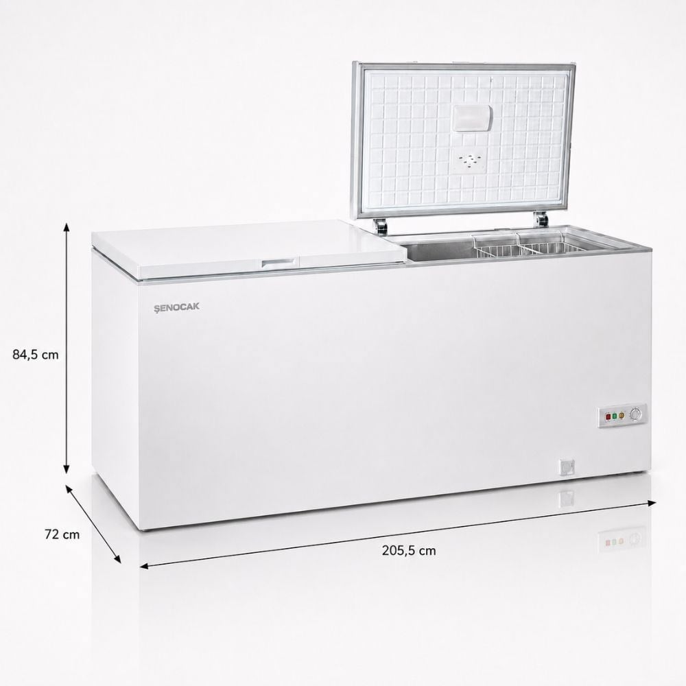 ŞENOCAKŞenocak D621 DF IX DUAL 600 Lt Çift Modlu DondurucuD621-DF-IX-DUAL