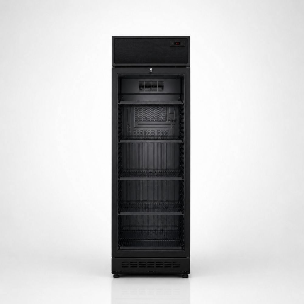 ŞENOCAKŞenocak GC-375 EC Carel Tek Kapılı Siyah Termostatlı Şişe Soğutucu Dolap 220VGC 375 EC CAREL