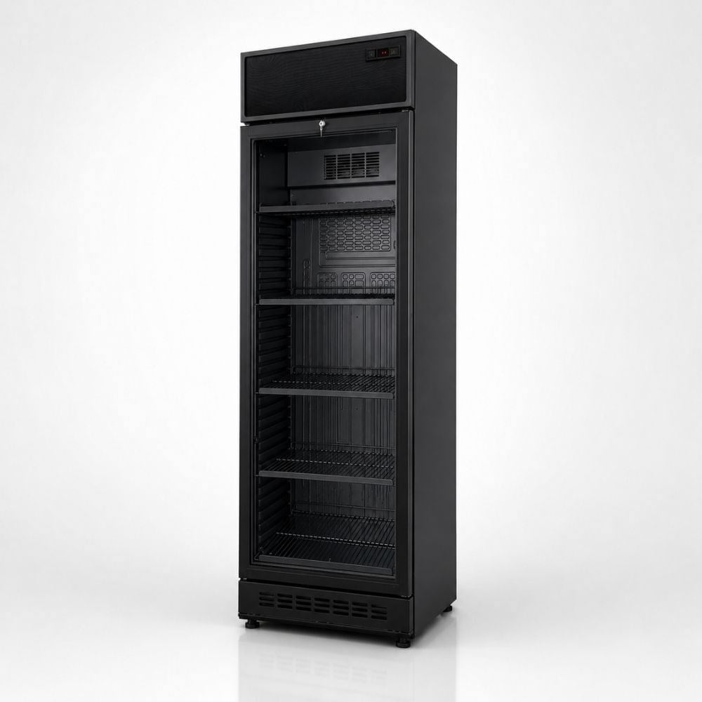 ŞENOCAKŞenocak GC-375 EC Carel Tek Kapılı Siyah Termostatlı Şişe Soğutucu Dolap 220VGC 375 EC CAREL