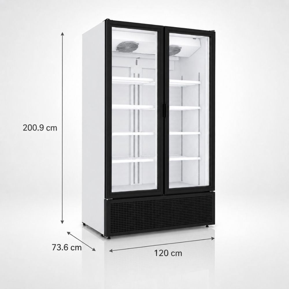 ŞENOCAKŞenocak S-1300 Slim WOC Çift Kapılı Kanopisiz Şişe Soğutucu Dolap 220VS-1300 SLİM TD KANOPİSİZ