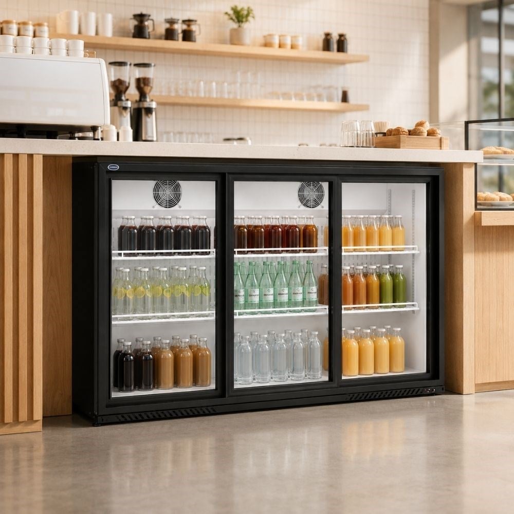 ŞENOCAKŞenocak S340 BB DD 3 Kapılı Menteşeli Backbar Şişe Soğutucu 220VS-340 BB DD