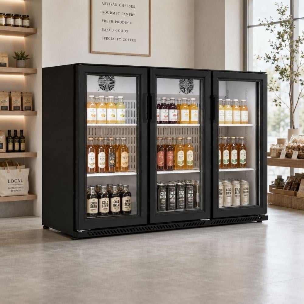 ŞENOCAKŞenocak S340 BB TD 3 Kapılı Menteşeli Backbar Şişe Soğutucu 220VS-340 BB TD