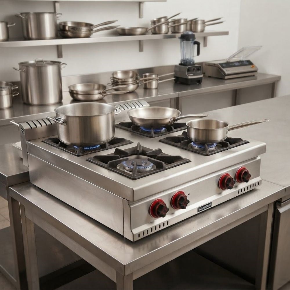 Işıkgaz SilverinoxSilverinox 600 Seri Doğalgazlı Set Üstü 4 Gözlü Prof Ocak2907-PR
