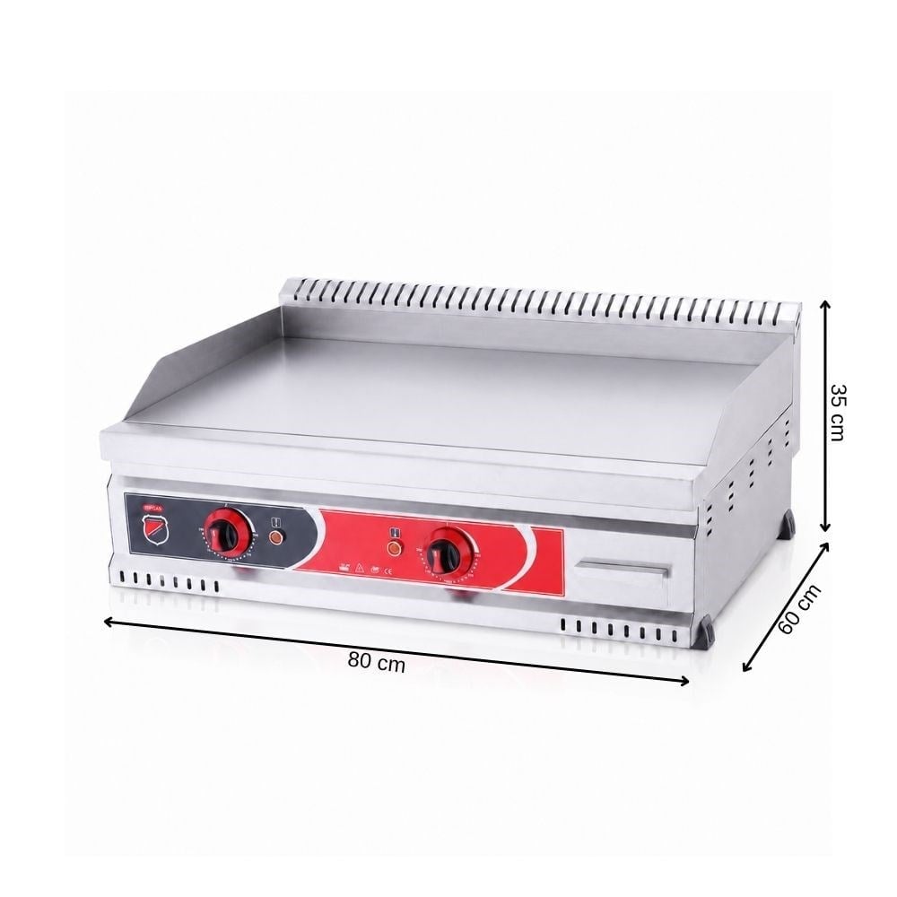 Işıkgaz SilverinoxSilverinox 600 Seri Elektrikli Düz Pleyt Izgara 80x60 Cm 220VPGE-80-D