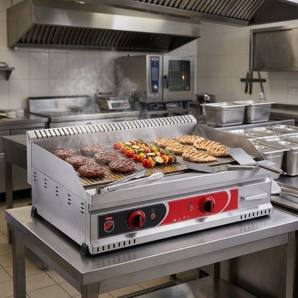Işıkgaz SilverinoxSilverinox 600 Seri Elektrikli Oluklu Izgara 80x60 Cm 220VPGE-80-T