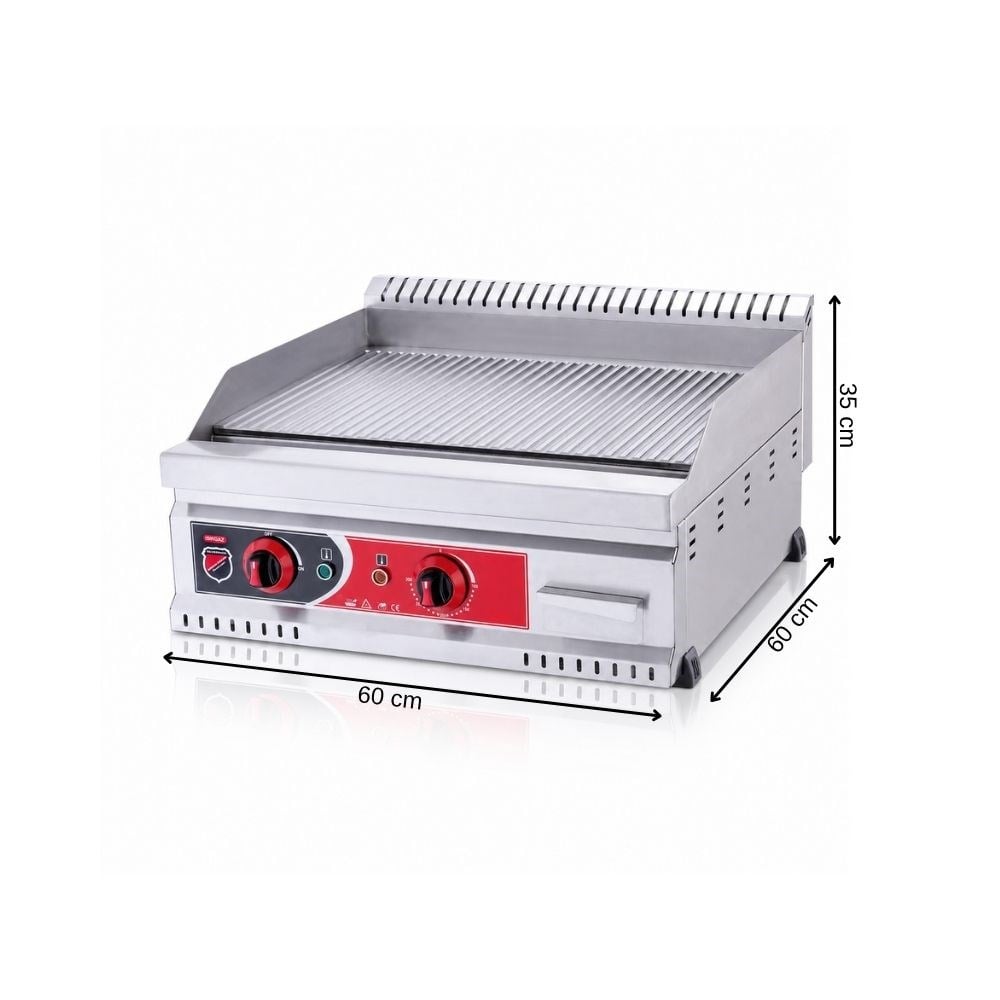 Işıkgaz SilverinoxSilverinox 600 Seri Elektrikli Oluklu Izgara 60x60 Cm 220VPGE-60-T