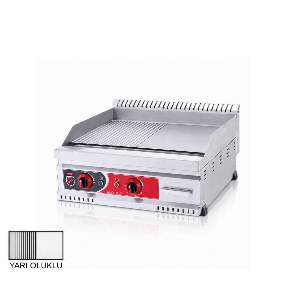 Işıkgaz SilverinoxSilverinox 600 Seri Elektrikli Yarı Oluklu Izgara 60x60 Cm 220VPGE-60-Y