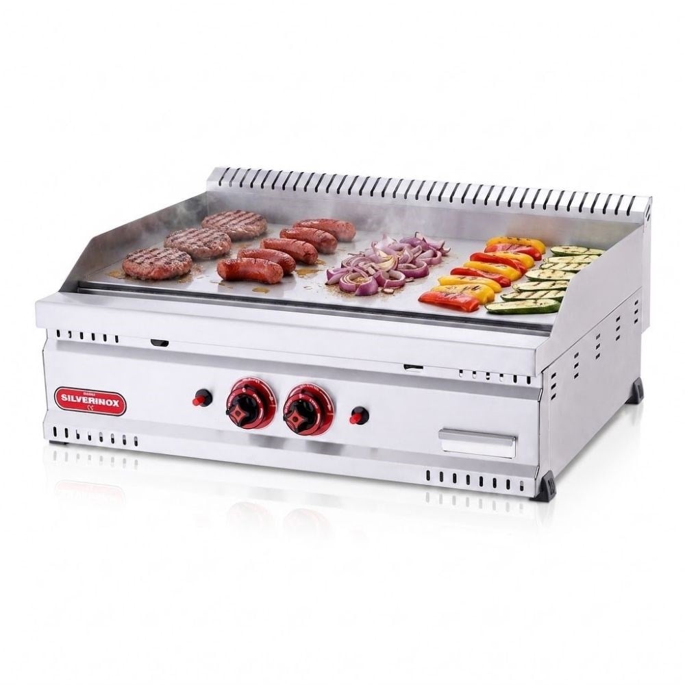 Işıkgaz SilverinoxSilverinox 600 Seri Tüplü Düz Pleyt Izgara 60x60 Cm 220VPG-60-D-G