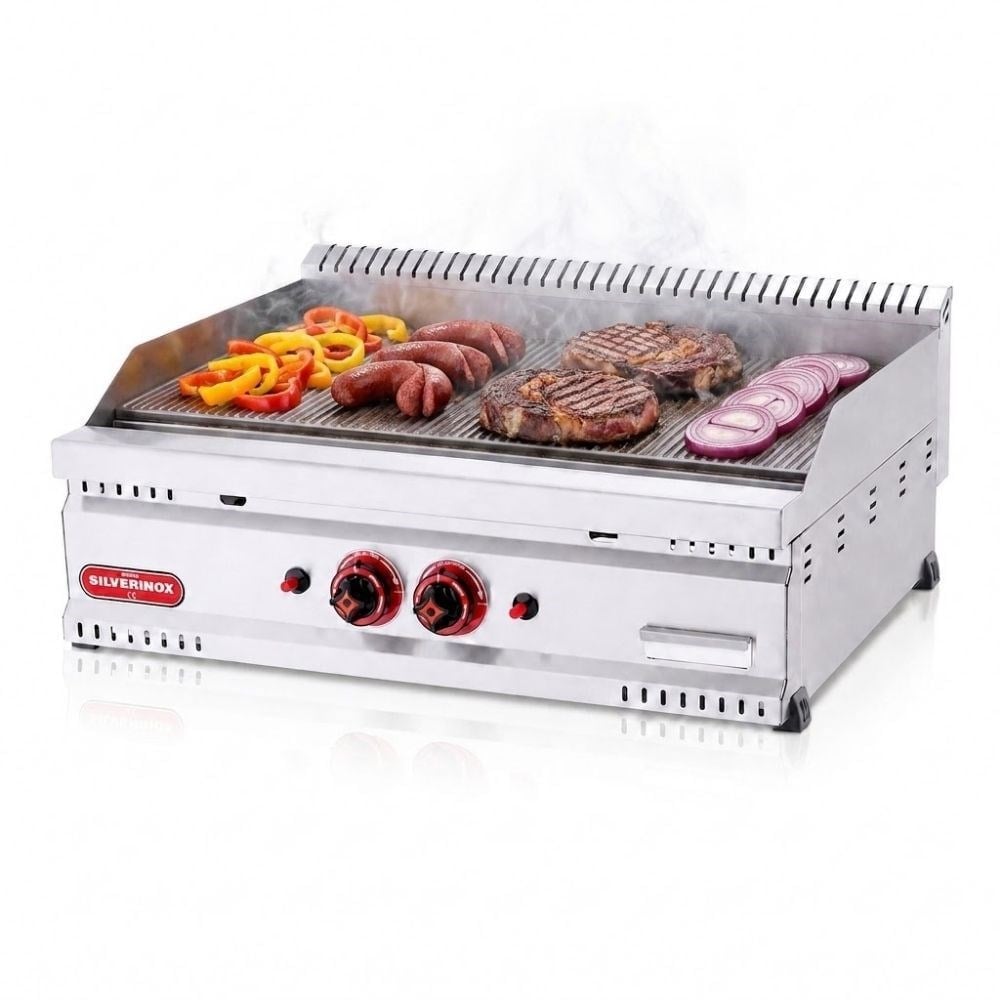 Işıkgaz SilverinoxSilverinox 600 Seri Tüplü Oluklu Izgara 60x60 Cm 220VPG-60-T-G