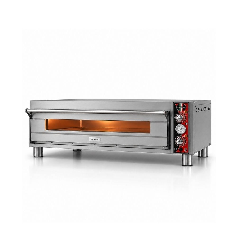 Işıkgaz SilverinoxSilverinox Elektrikli Tek Kat 30 Cm 6 Pizza Kapasiteli Pizza Fırını 380VPF-92