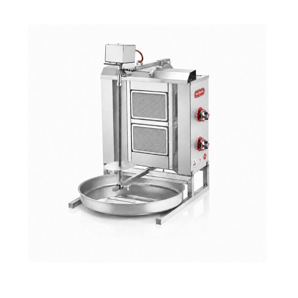 Işıkgaz SilverinoxSilverinox Tüplü 2 Radyan Üstten Motorlu Döner Makinesi SLVR-2164-U2-G