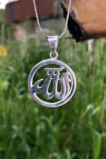 Allah lafzı Gümüş  Kolye GKL222