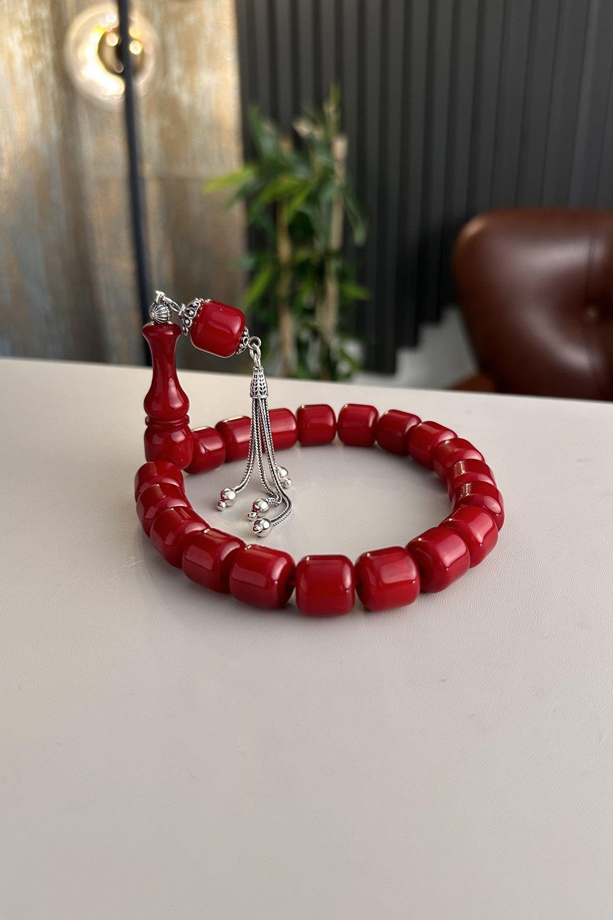 Efe Maskot Gümüş Püskül Bilek Boy Sıkma Tesbih