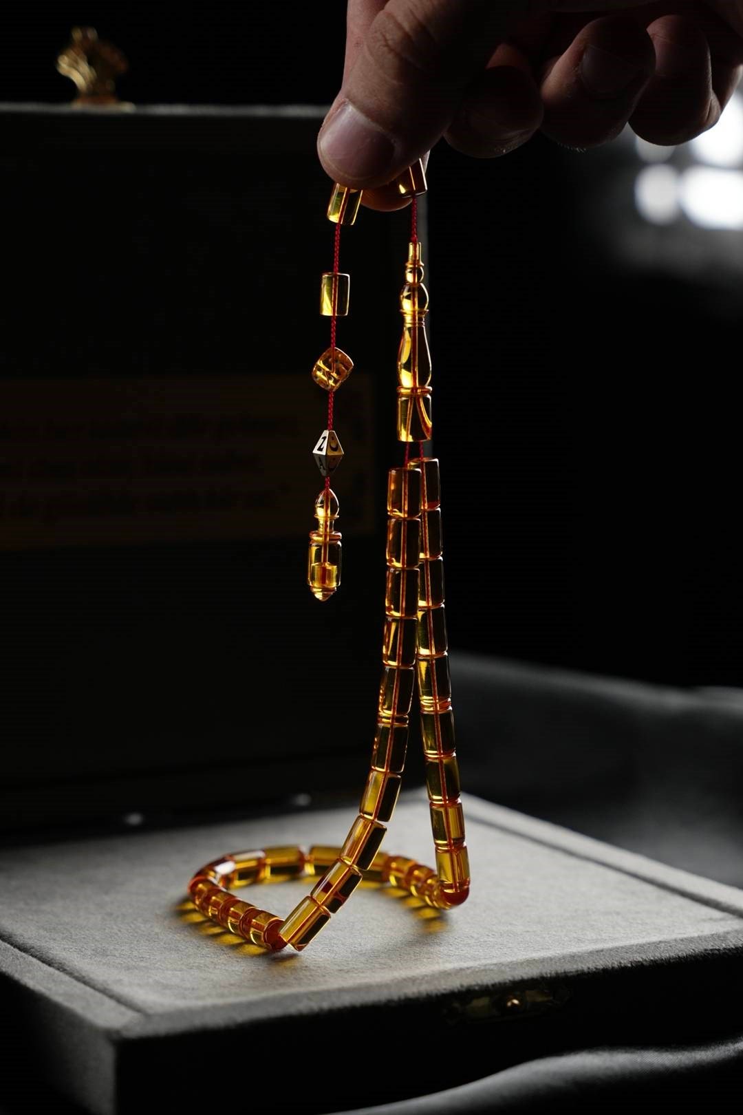 Eski Alman Zar Ateş Kehribar Tesbih (Antique Faturan Amber)
