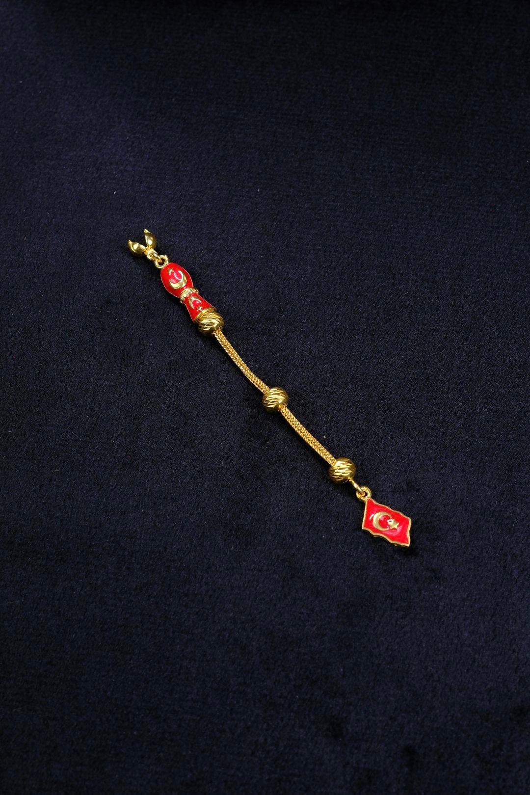 Gold Ayyıldız Tasarım Gümüş Püskül