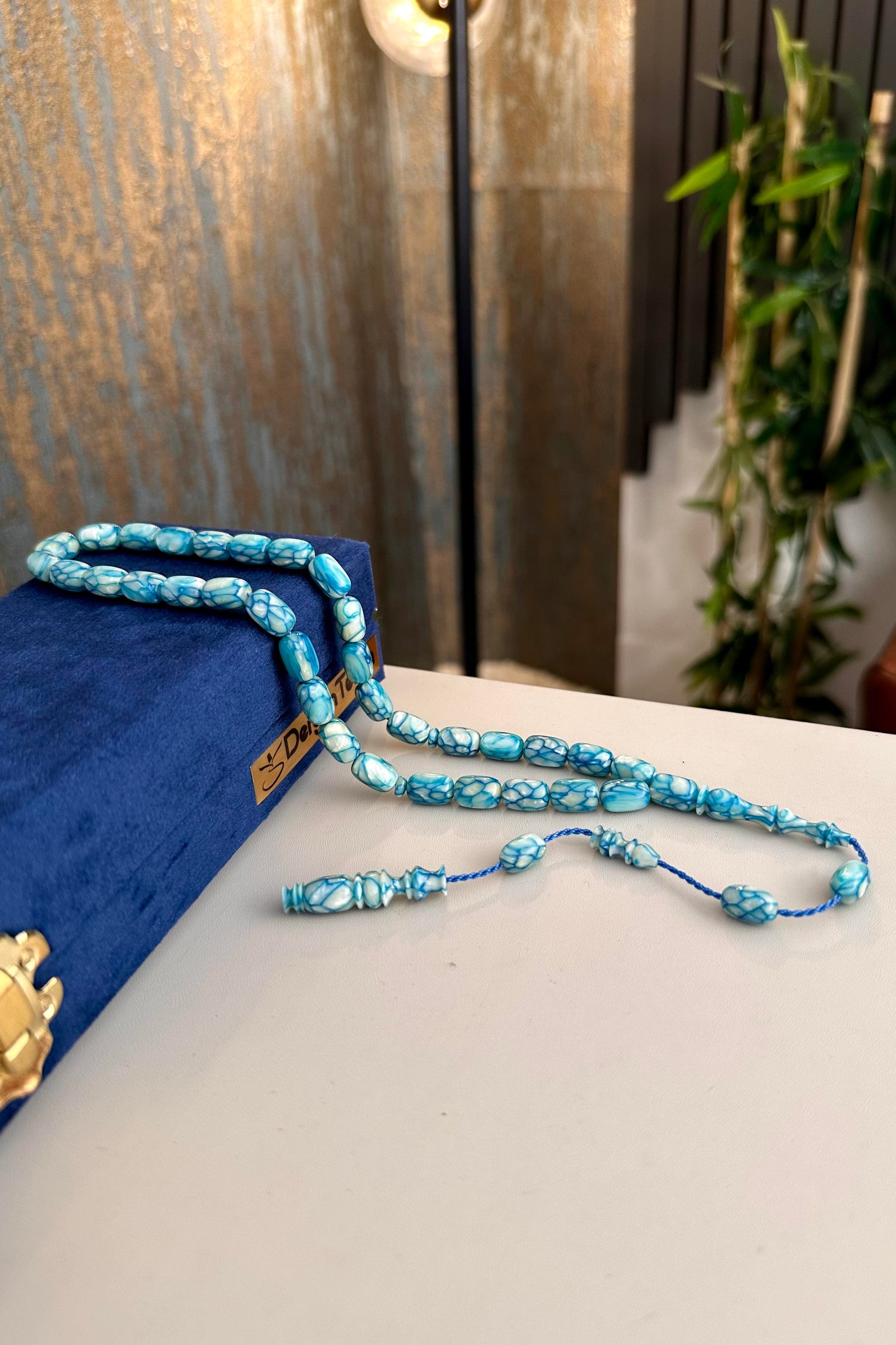Ice Blue Yeni Galalith (Galanit) Tesbih Usta İşçiliği