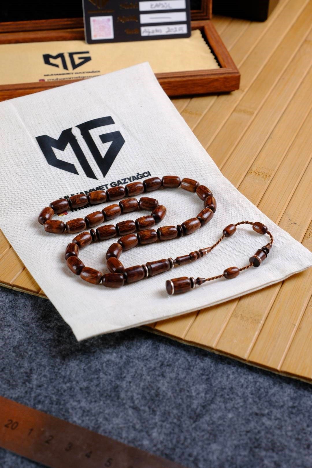 Master Muhammet Gazyağcı Özel Oyma İmame Kapsül Model Yılan Ağacı Tesbih 