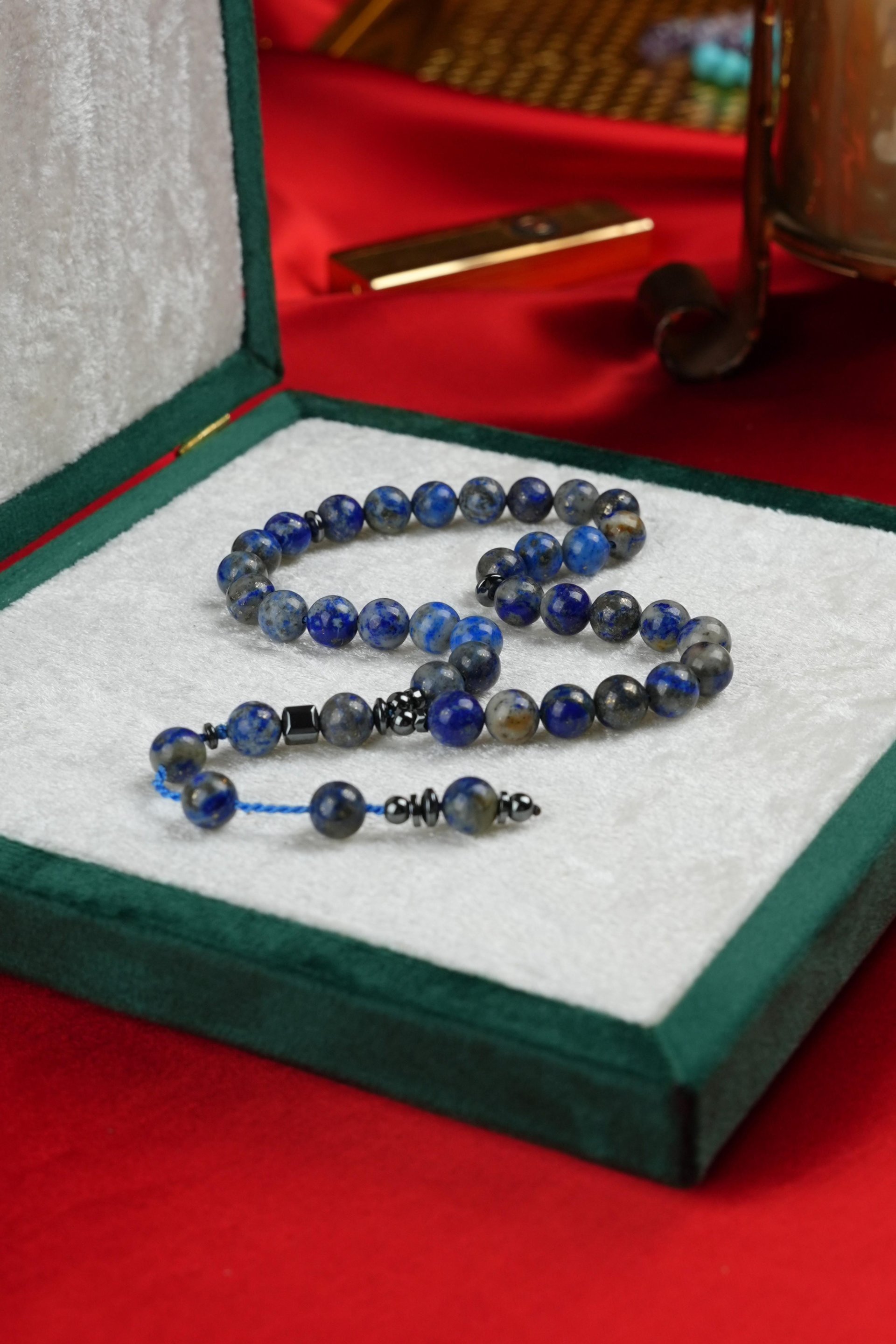 Orjinal Doğal Lapis Lazuli Taşı Tesbih