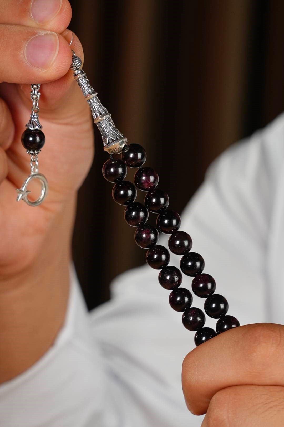 Orjinal Granat (lal) Taşı Gümüş Tasarım GRNT213