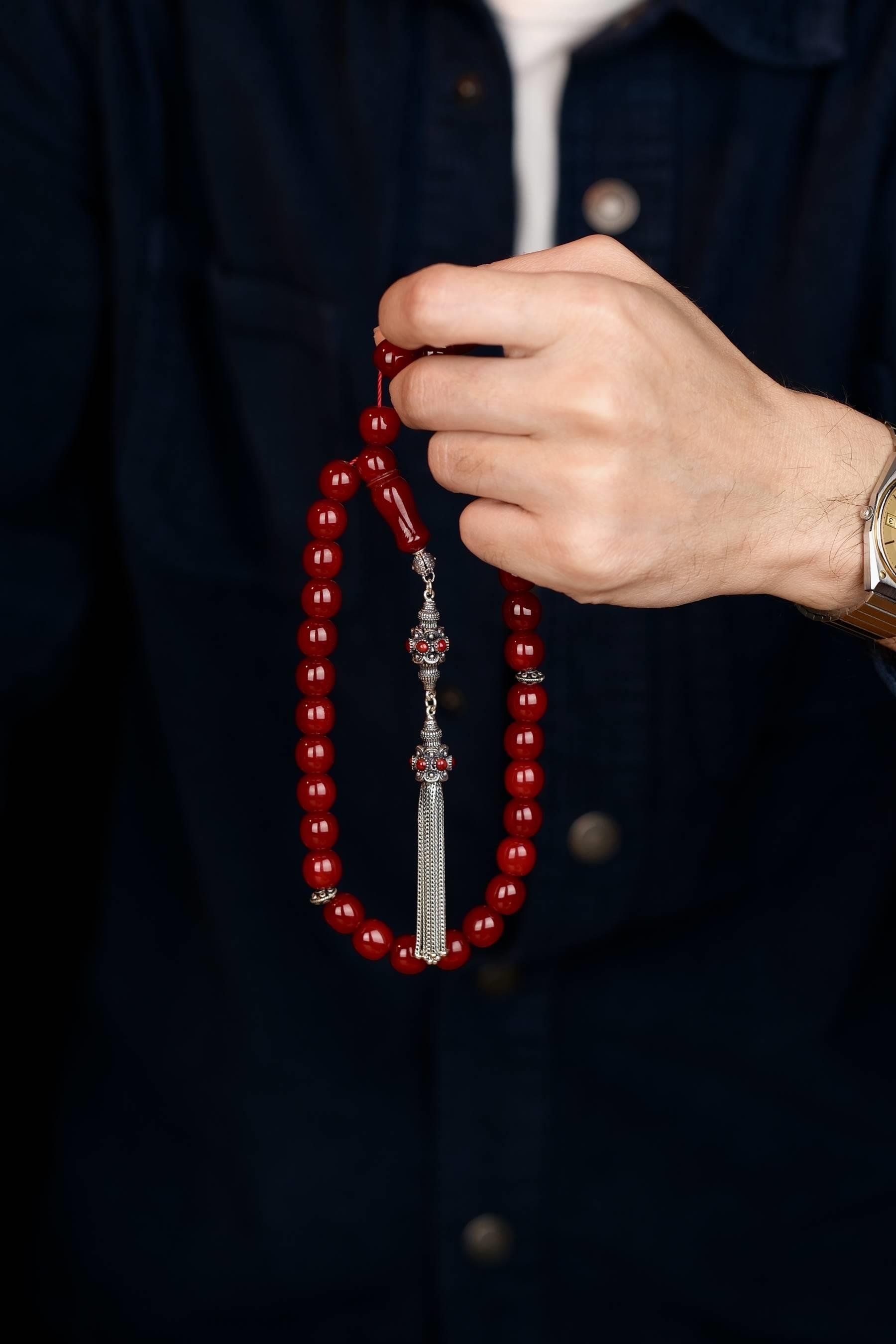 Şahin Ağa Osmanlı Serisi Gümüş TasarımYeni Sıkma Kehribar