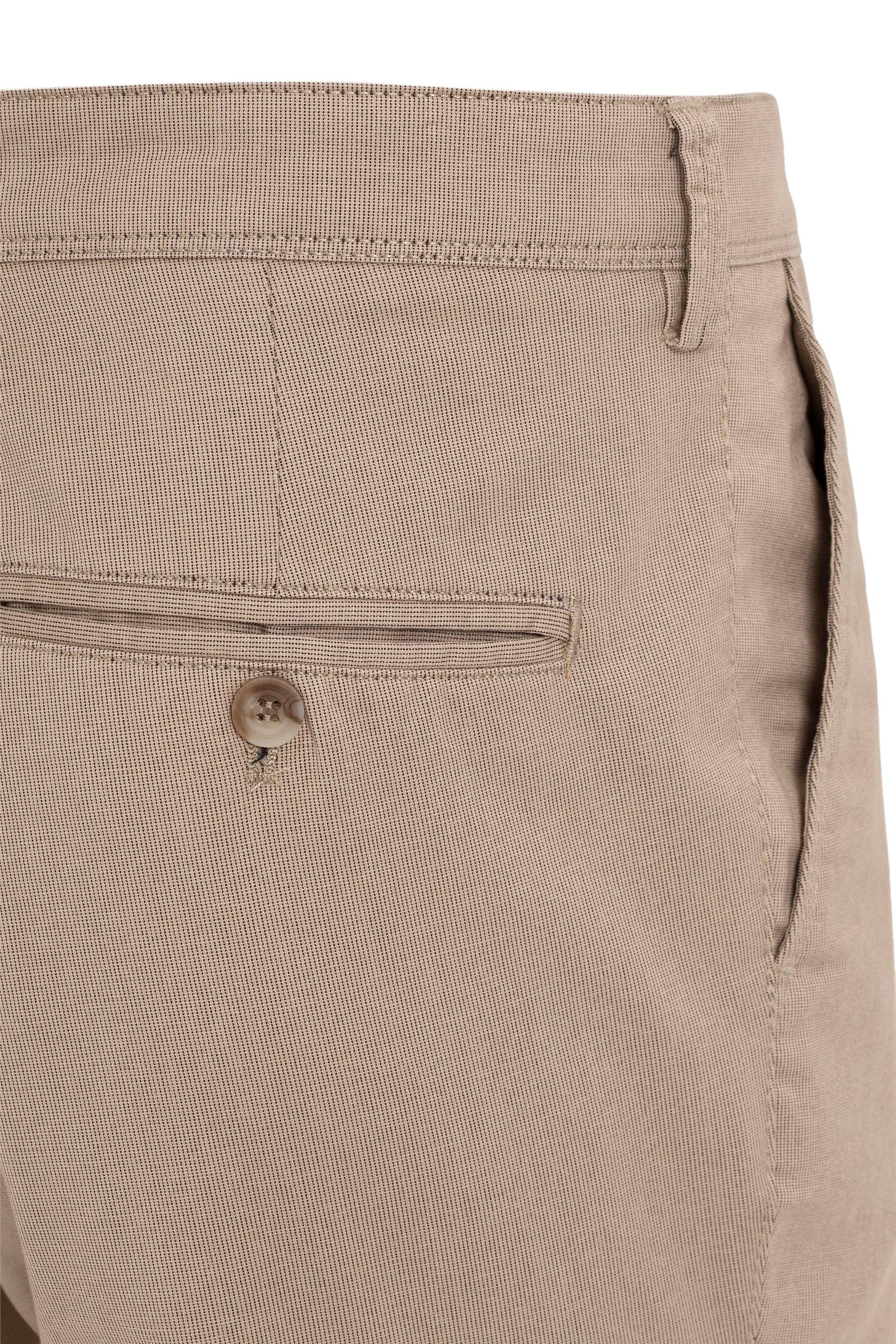 Bej Regular Armürlü Pantolon