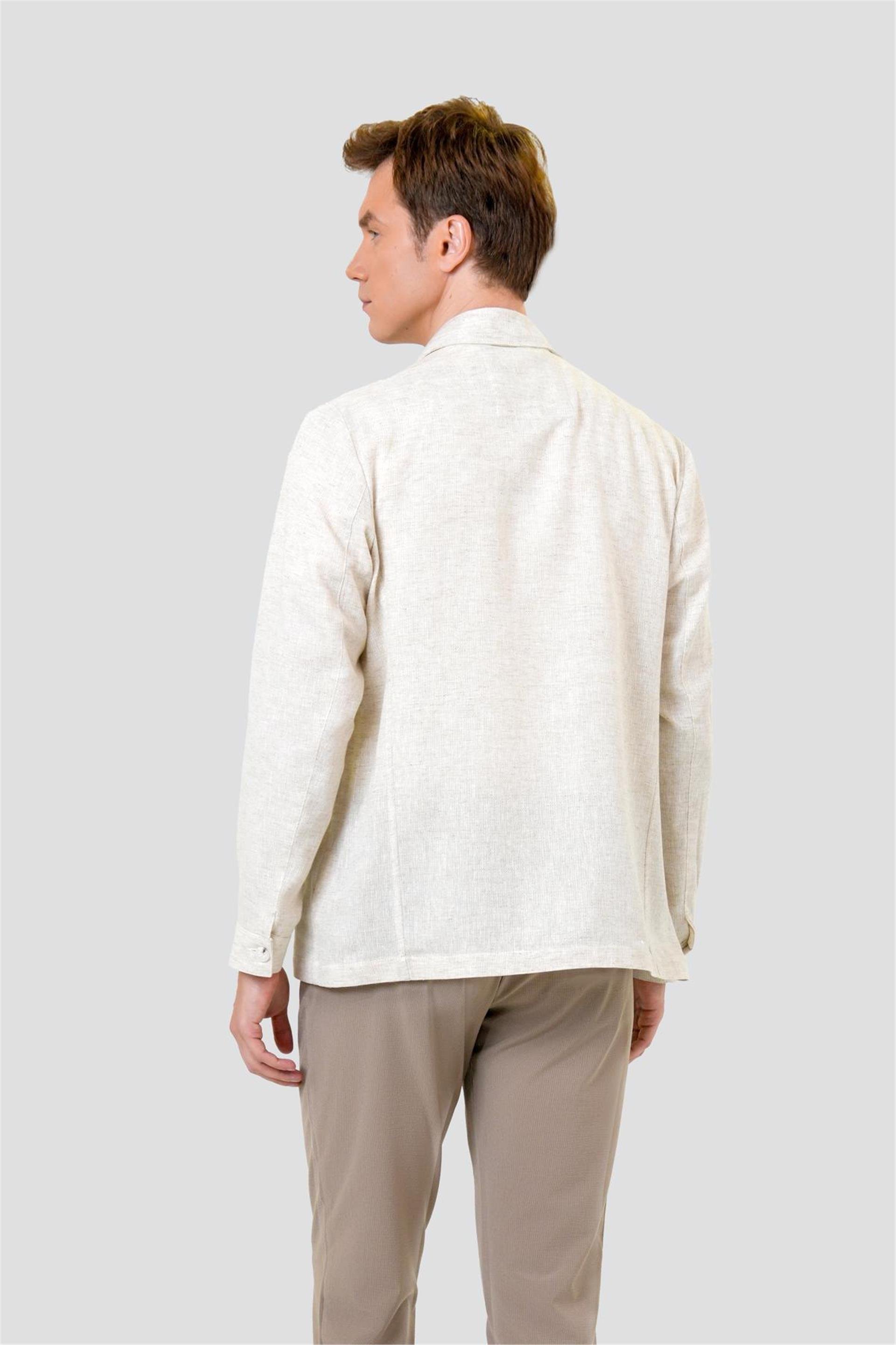 Bej Slim Armürlü Mont