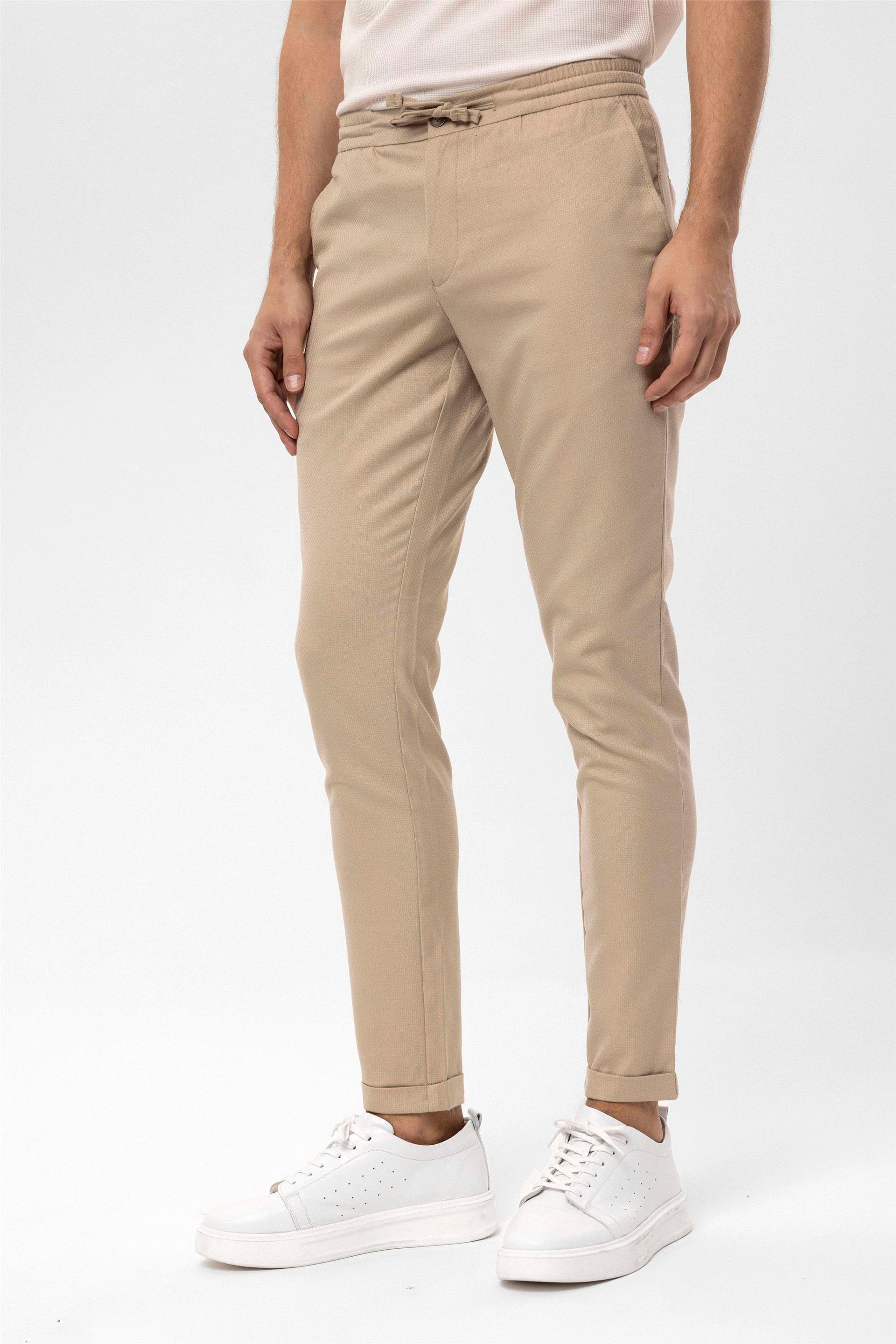 Bej Slim Düz   Jogger Pantolon
