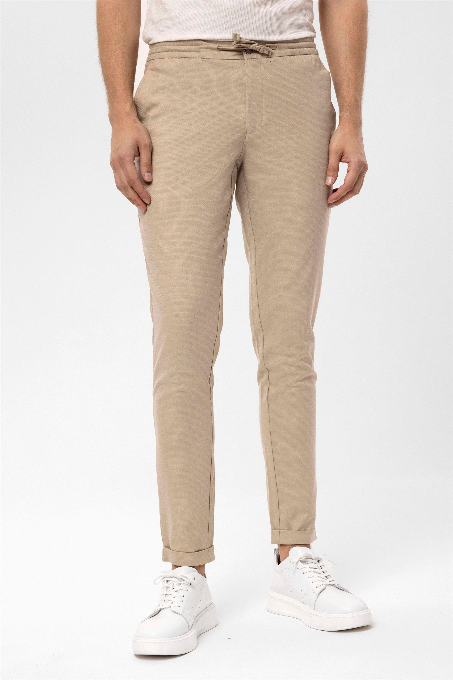 Bej Slim Düz   Jogger Pantolon