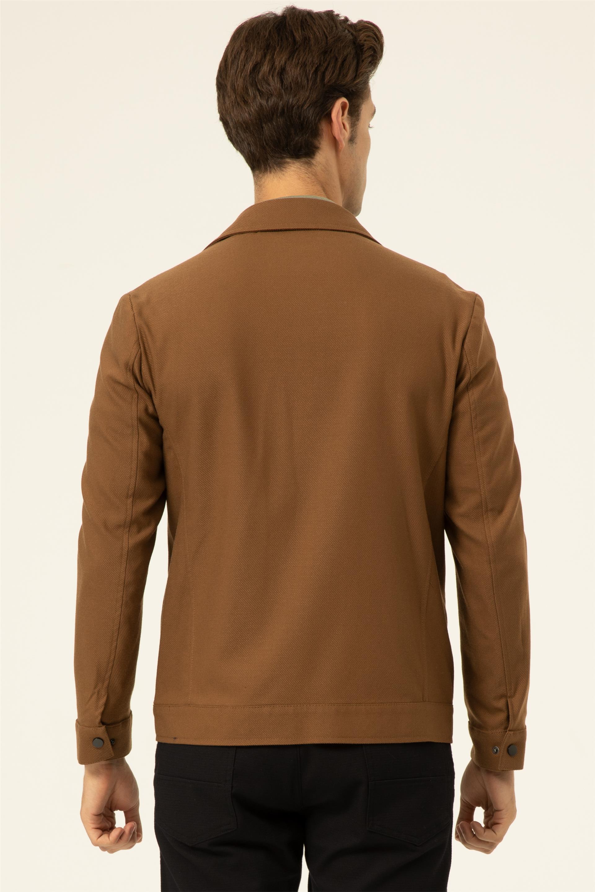 Bej Slim Süet   Mont
