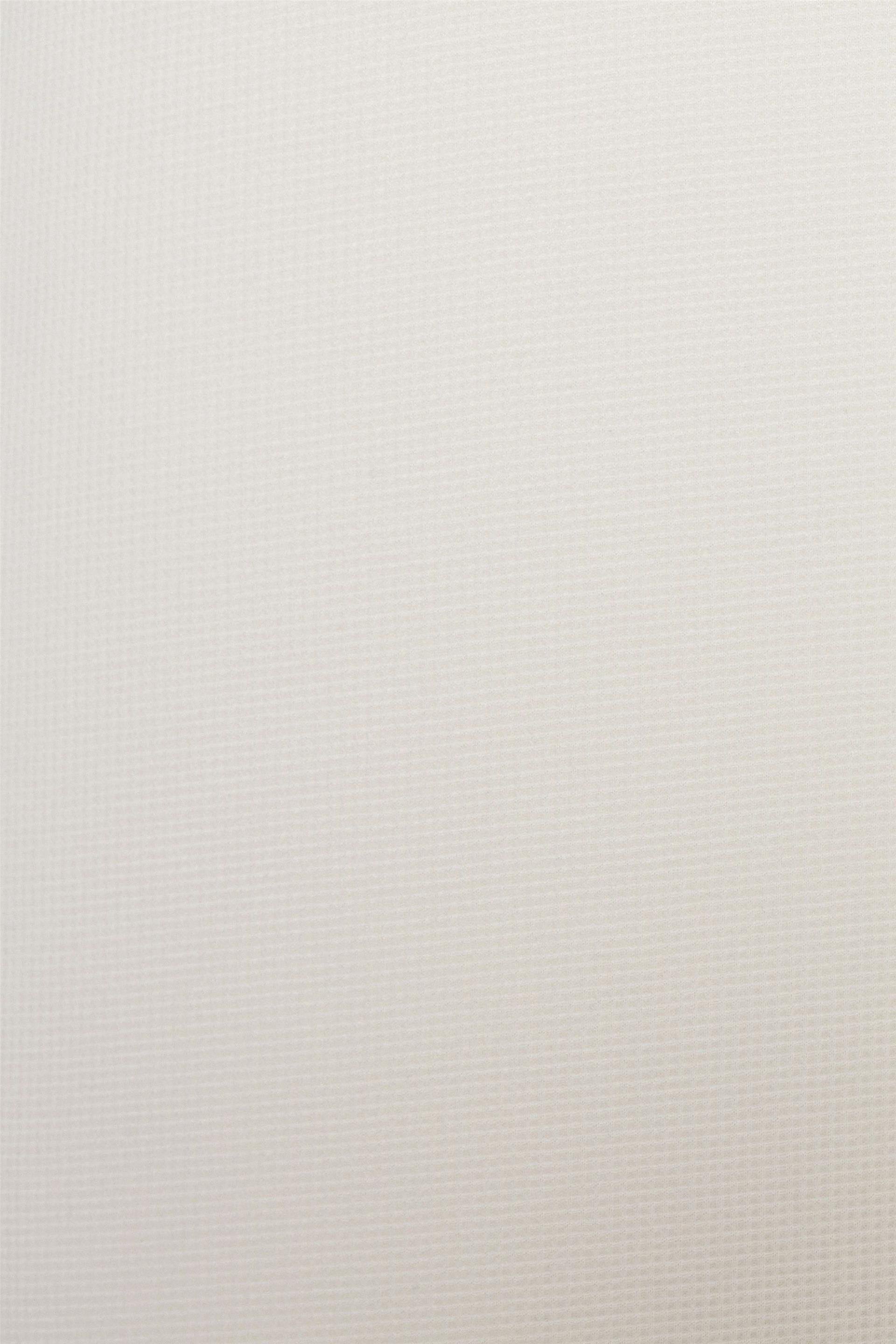 Beyaz Slim Armürlü O Yaka Tişört