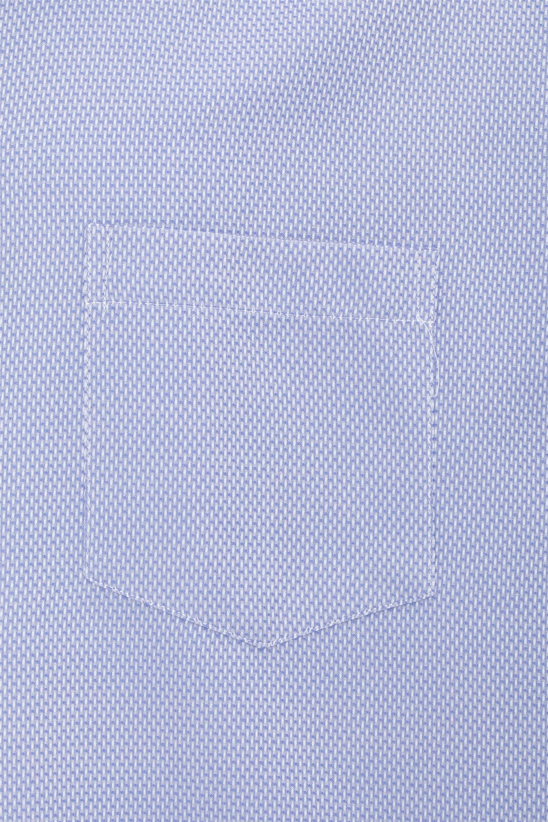 Buz Mavi Regular Armürlü Klasik Yaka Gömlek