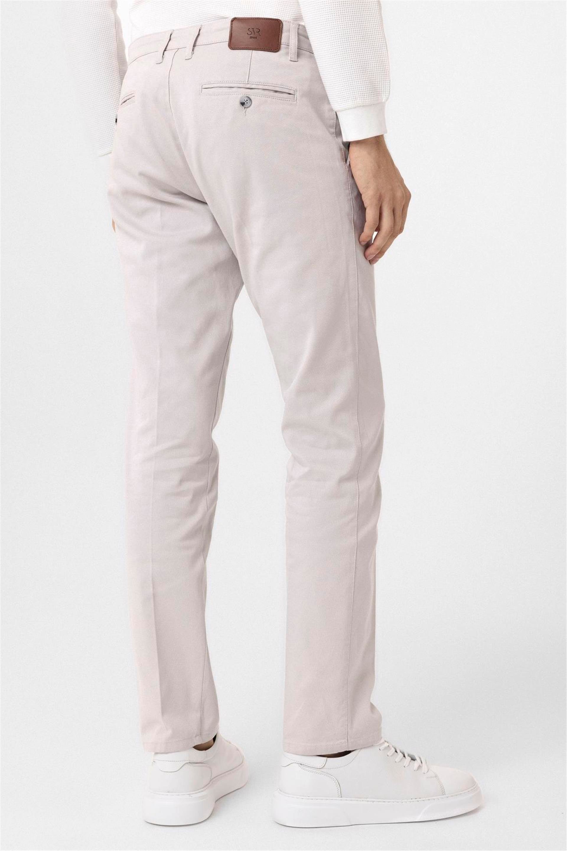 Gri Regular Armürlü Pantolon